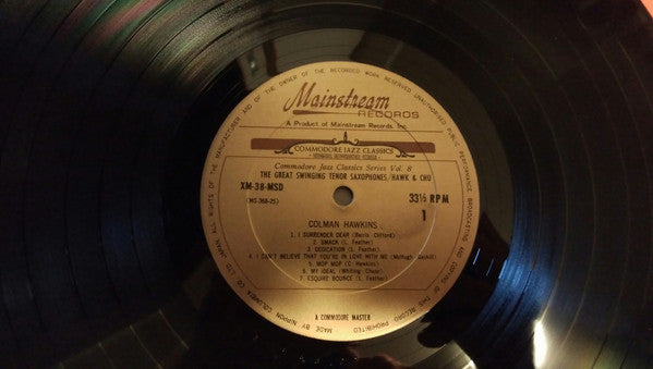 Coleman Hawkins - The Great Swinging Tenor Saxophones/Hawk & Chu (Vinyl, LP, Compilation, Mono) Very Good Plus (VG+) / Very Good Plus (VG+)