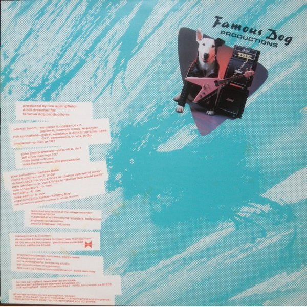 Rick Springfield - Tao (Vinyl, LP, Album)