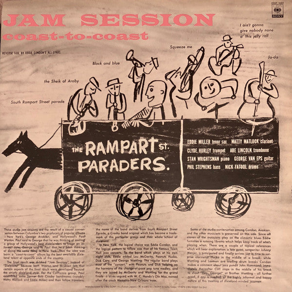 Eddie Condon And His All-Stars - Jam Session Coast-To-Coast (Vinyl, LP, Mono) Very Good Plus (VG+) / Very Good Plus (VG+)