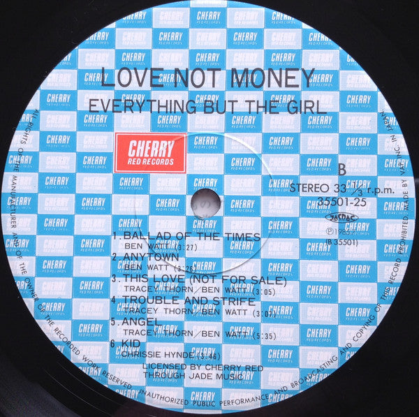 Everything But The Girl - Love Not Money = ラヴ・ノット・マネー (Vinyl, LP, Album, Limited Edition) Very Good Plus (VG+) / Very Good (VG)