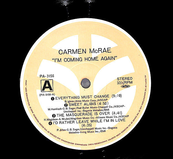 Carmen McRae - I'm Coming Home Again (Vinyl, LP, Album)