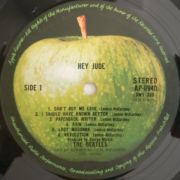The Beatles - Hey Jude (Vinyl, LP, Compilation, Stereo)