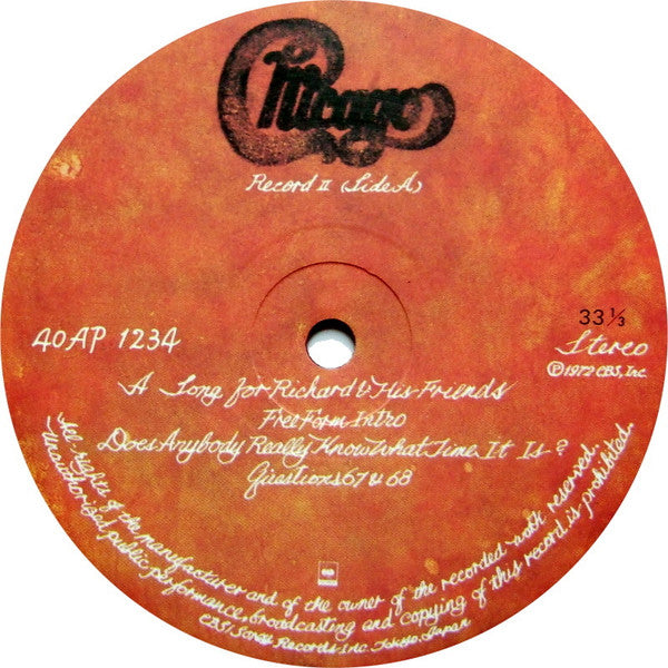 Chicago (2) - Chicago Live In Japan (2xVinyl, LP, Album, Reissue) Very Good Plus (VG+) / Very Good Plus (VG+)