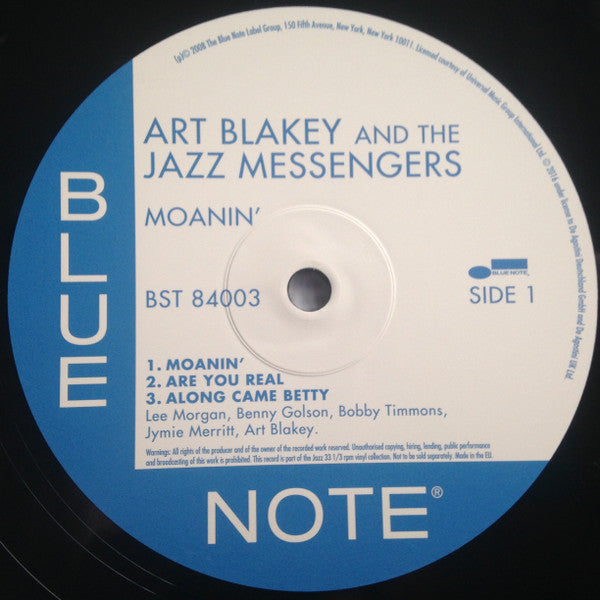 Art Blakey & The Jazz Messengers - Moanin' (Vinyl, LP, Album, Reiss...