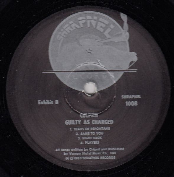 Culprit - Guilty As Charged (Vinyl, LP, Album) Very Good Plus (VG+) / Very Good (VG)