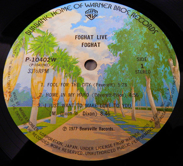Foghat - Live (Vinyl, LP, Album, Stereo)