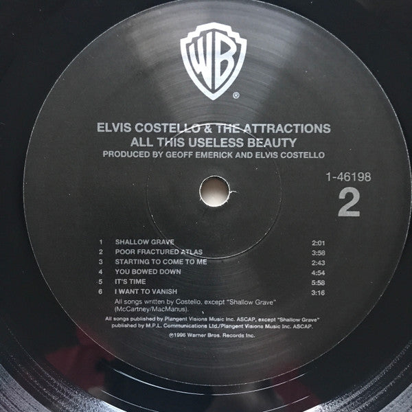 Elvis Costello & The Attractions - All This Useless Beauty (Vinyl, LP, Album) Very Good (VG) / Very Good Plus (VG+)