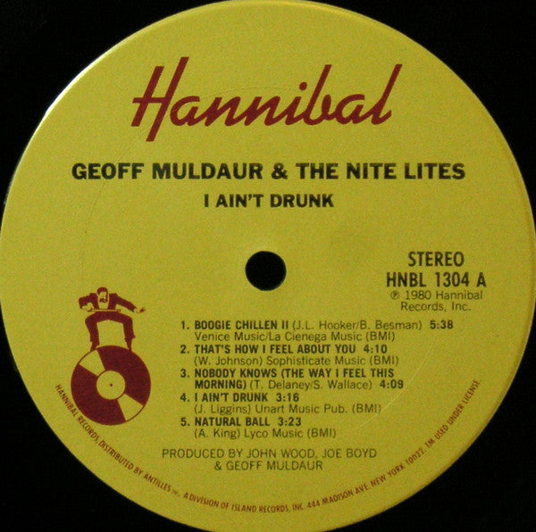 Geoff Muldaur - I Ain't Drunk (Vinyl, LP, Album, Stereo) Very Good (VG) / Very Good (VG)