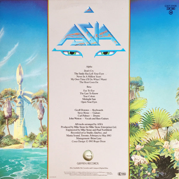 Asia (2) - Alpha (Vinyl, LP, Album, Stereo) Very Good Plus (VG+) / Very Good Plus (VG+)