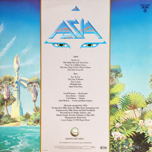 Asia (2) - Alpha (Vinyl, LP, Album, Stereo) Very Good Plus (VG+) / Very Good Plus (VG+)