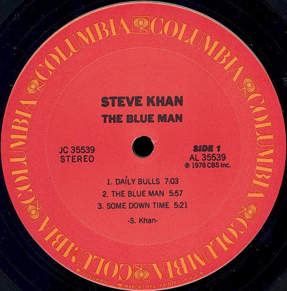 Steve Khan - The Blue Man (Vinyl, LP, Album, Stereo) Very Good Plus (VG+) / Very Good (VG)