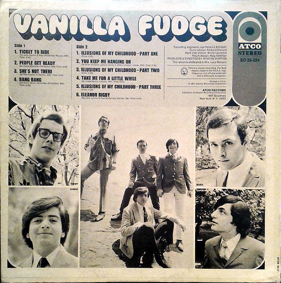 Vanilla Fudge - Vanilla Fudge (Vinyl, LP, Album, Reissue, Repress, Stereo) Good Plus (G+) / Very Good Plus (VG+)
