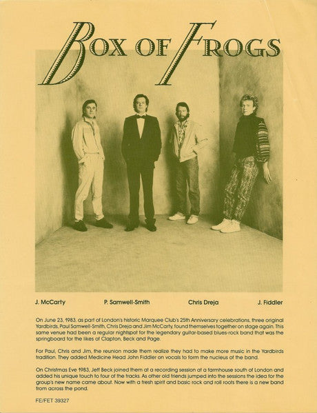 Box Of Frogs - Box Of Frogs (Vinyl, LP, Album, Stereo) Very Good Plus (VG+) / Very Good (VG)