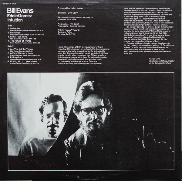Bill Evans - Intuition (Vinyl, LP, Album)