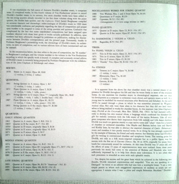 Antonín Dvořák - Chamber Music Vol. IV (3xVinyl, LP, Album, Stereo) Very Good (VG) / Very Good (VG)