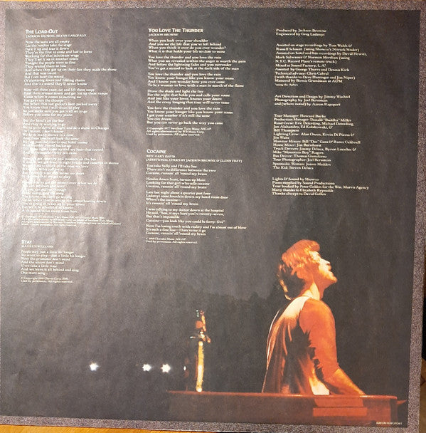 Jackson Browne - Running On Empty (Vinyl, LP, Album, Reissue) Very Good Plus (VG+) / Very Good Plus (VG+)