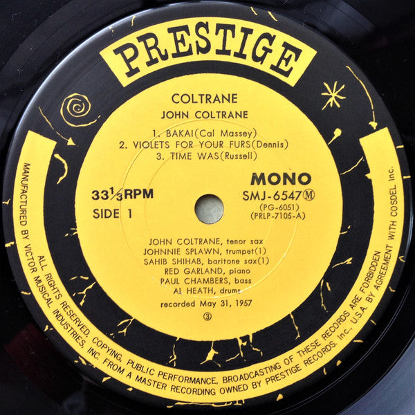 John Coltrane - Coltrane = コルトレーン (Vinyl, LP, Album, Reissue, Mono) Near Mint (NM or M-) / Very Good Plus (VG+)