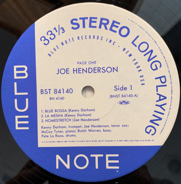 Joe Henderson - Page One (Vinyl, LP, Album, Limited Edition, Reissue, Stereo) Near Mint (NM or M-) / Near Mint (NM or M-)