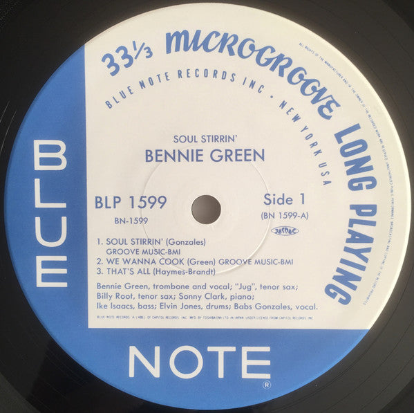 Bennie Green - Soul Stirrin' (Vinyl, LP, Album, Limited Edition, Reissue, Mono) Very Good Plus (VG+) / Very Good Plus (VG+)