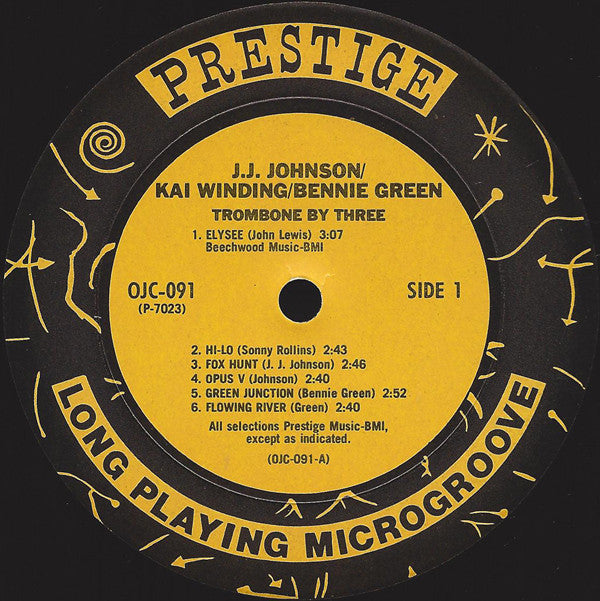 J.J. Johnson - Trombone By Three (Vinyl, LP, Compilation, Reissue) Very Good (VG) / Very Good (VG)