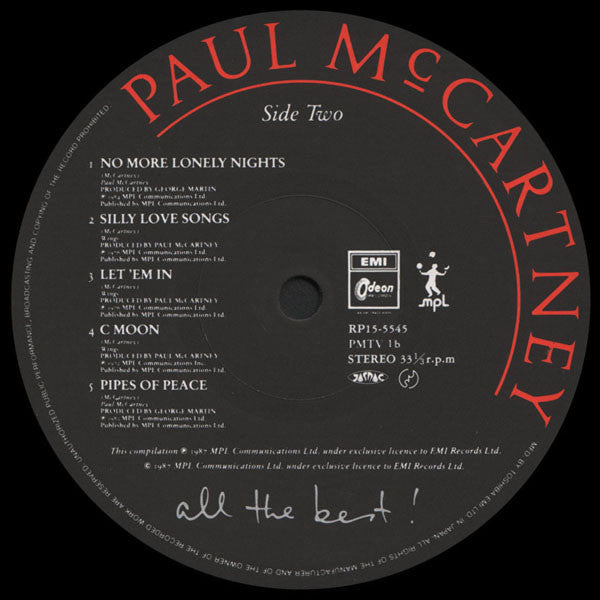 Paul McCartney - All The Best! (2xVinyl, LP, Compilation) Very Good Plus (VG+) / Very Good Plus (VG+)