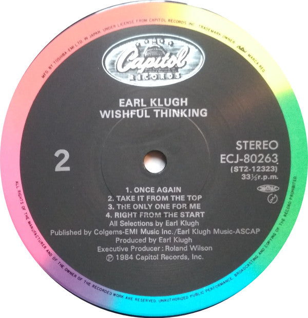 Earl Klugh - Wishful Thinking (Vinyl, LP, Album) Very Good Plus (VG+) / Very Good Plus (VG+)