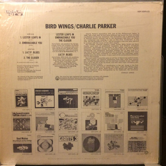 Charlie Parker - Bird Wings (Vinyl, LP, Compilation) Very Good (VG) / Good Plus (G+)