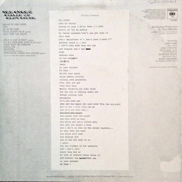 The Byrds - Ballad Of Easy Rider (Vinyl, LP, Album, Reissue) Very Good (VG) / Very Good (VG)