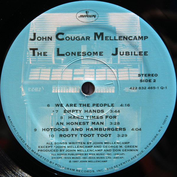 John Cougar Mellencamp - The Lonesome Jubilee (Vinyl, LP, Album) Very Good Plus (VG+) / Very Good Plus (VG+)