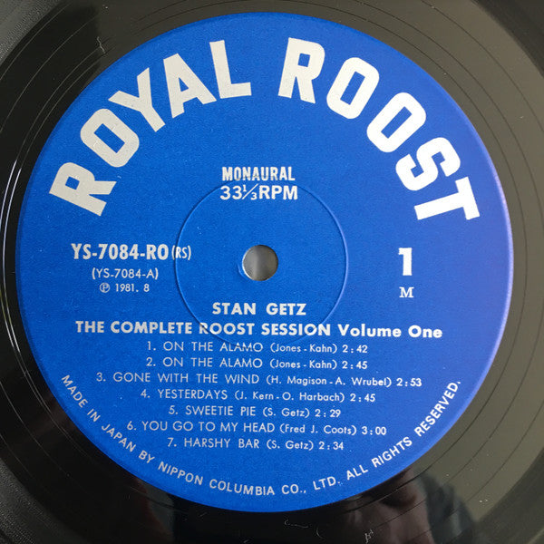 Stan Getz - The Complete Roost Session Vol. 1 (Vinyl, LP, Compilation, Mono) Very Good Plus (VG+) / Near Mint (NM or M-)