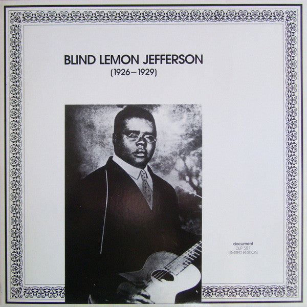 Blind Lemon Jefferson - (1926 - 1929) (Vinyl, LP, Compilation, Limited Edition, Remastered, Mono) Very Good (VG) / Very Good (VG)