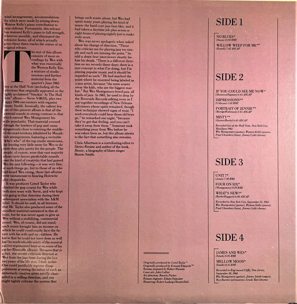 Wes Montgomery - The Small Group Recordings (2xVinyl, LP, Album, Compilation) Good Plus (G+) / Very Good (VG)
