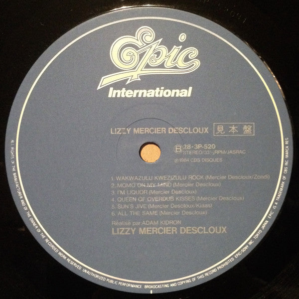 Lizzy Mercier Descloux - Lizzy Mercier Descloux (Vinyl, LP, Album, Promo) Very Good Plus (VG+) / Very Good Plus (VG+)