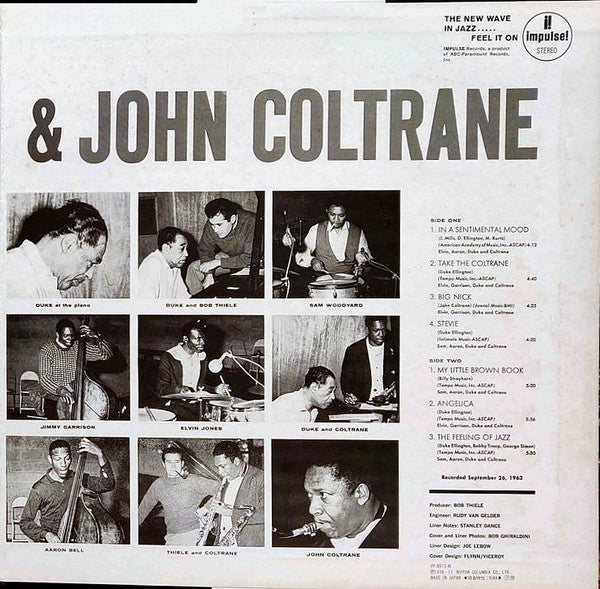 Duke Ellington - Duke Ellington & John Coltrane (Vinyl, LP, Album, Reissue, Stereo) Very Good (VG) / Very Good (VG)
