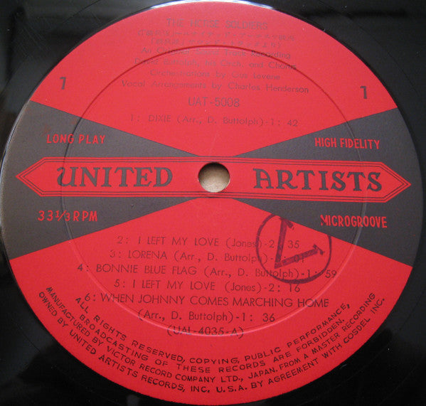 David Buttolph - The Horse Soldiers (Vinyl, LP, Album, Mono) Good Plus (G+) / Good Plus (G+)