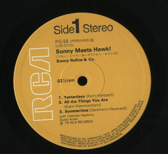Sonny Rollins - Sonny Meets Hawk! (Vinyl, LP, Album, Limited Editio...