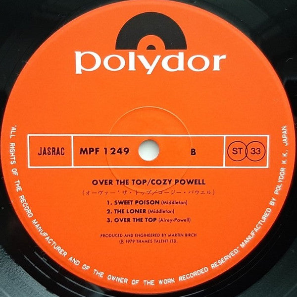 Cozy Powell - Over The Top (Vinyl, LP, Album)