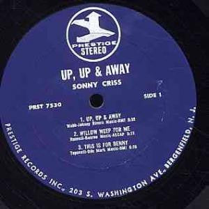 Sonny Criss - Up, Up And Away (Vinyl, LP, Album, Reissue) Very Good (VG) / Very Good Plus (VG+)
