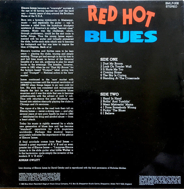 Elmore James - Red Hot Blues (Vinyl, LP, Compilation) Very Good Plus (VG+) / Very Good (VG)