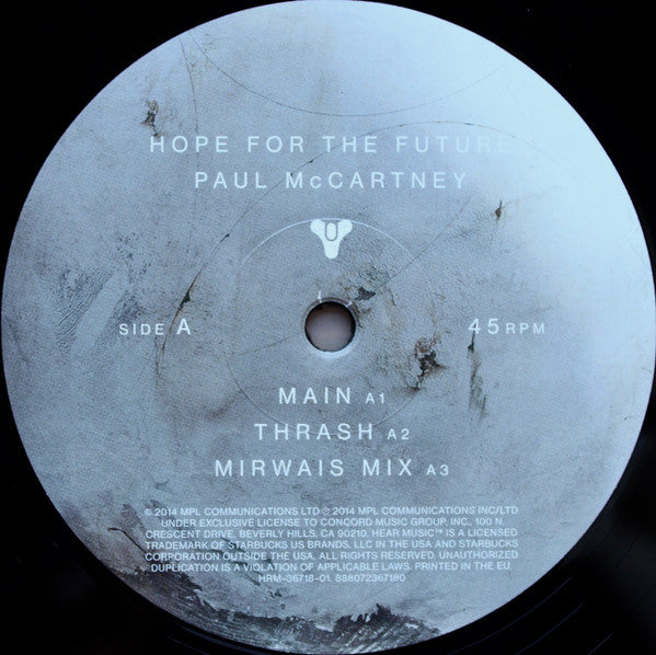 Paul McCartney - Hope For The Future (Vinyl, 12", 45 RPM, Single) Mint (M) / Mint (M)