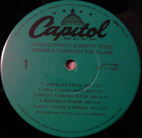 John Stewart (2) - Signals Through The Glass (Vinyl, LP, Album, Reissue) Very Good (VG) / Very Good (VG)
