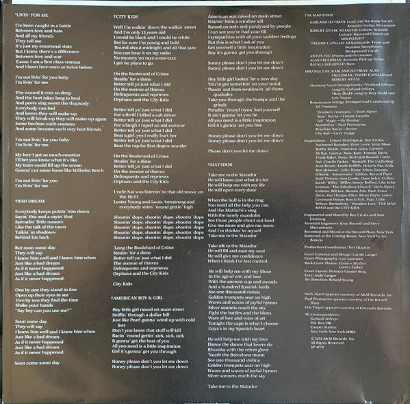 Garland Jeffreys - American Boy & Girl (Vinyl, LP, Album) Very Good (VG) / Very Good Plus (VG+)