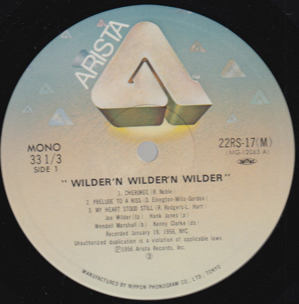 Joe Wilder - Wilder 'N' Wilder (Vinyl, LP, Album, Reissue, Mono) Very Good Plus (VG+) / Very Good (VG)