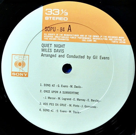 Miles Davis - Quiet Nights (Vinyl, LP, Album, Reissue)