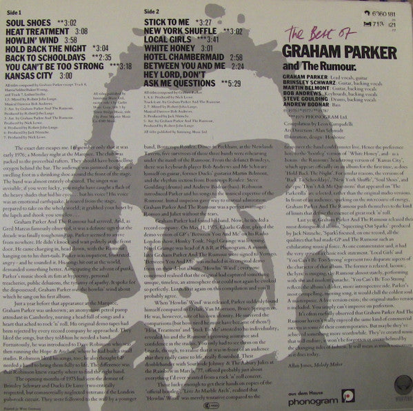 Graham Parker And The Rumour - The Best Of Graham Parker And The Rumour (Vinyl, LP, Compilation) Very Good Plus (VG+) / Very Good (VG)