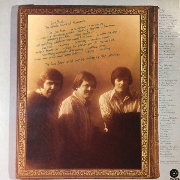 The Lettermen - Love Book (Vinyl, LP, Album) Good Plus (G+) / Very Good (VG)