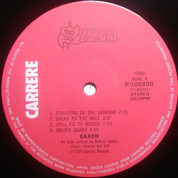 Saxon - Saxon (Vinyl, LP, Album) Very Good Plus (VG+) / Very Good (VG)