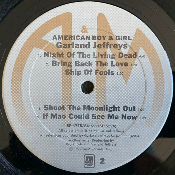 Garland Jeffreys - American Boy & Girl (Vinyl, LP, Album) Very Good (VG) / Very Good Plus (VG+)