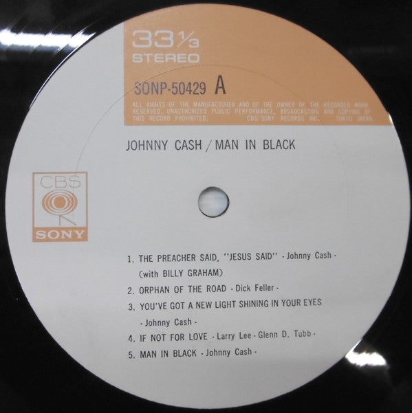 Johnny Cash - Man In Black (Vinyl, LP, Album) Near Mint (NM or M-) / Very Good Plus (VG+)