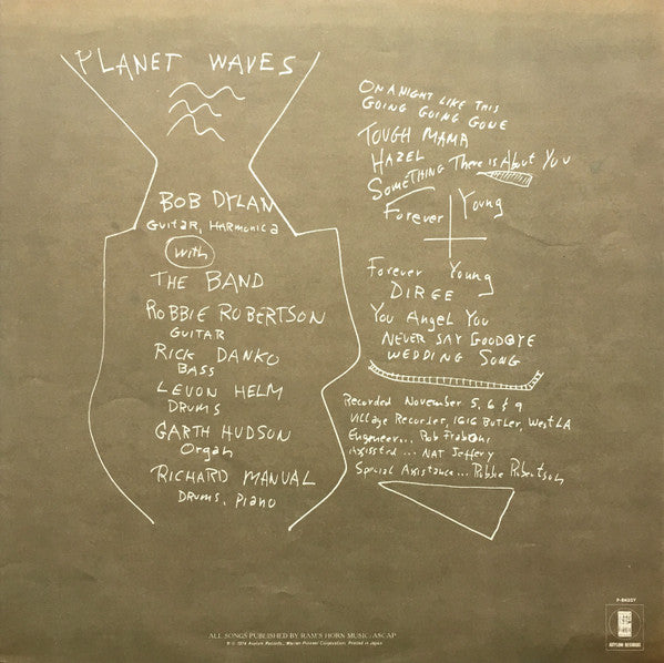 Bob Dylan - Planet Waves (Vinyl, LP, Album) Very Good Plus (VG+) / Very Good (VG)